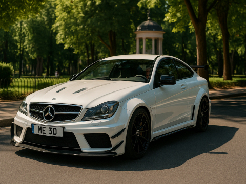 Mercedes c63 amg black edition 2012 Model 3D