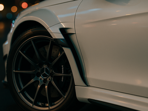 Mercedes c63 amg black edition 2012 Model 3D