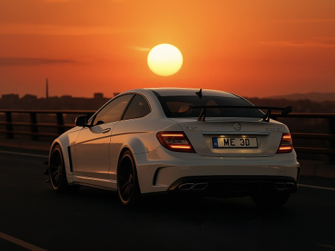 Mercedes c63 amg black edition 2012 Model 3D