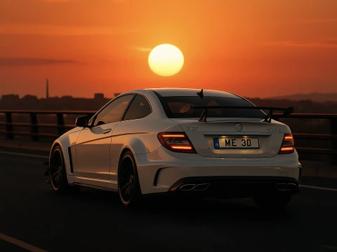 Mercedes c63 amg edi&ccedil;&atilde;o preta 2012 Modelo 3D