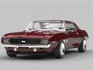 camaro ss 1969 Modello 3D