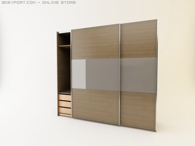 wardrobe 3D Model .c4d .max .obj .3ds .fbx .stl .blend 