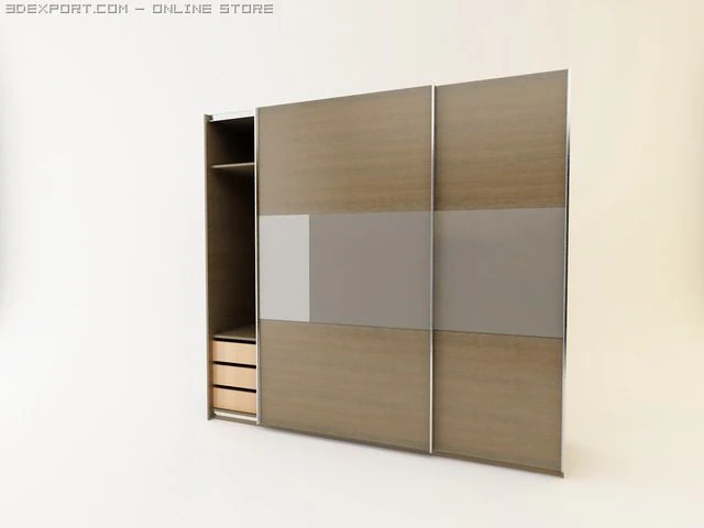 wardrobe 3D Model .c4d .max .obj .3ds .fbx .stl .blend 
