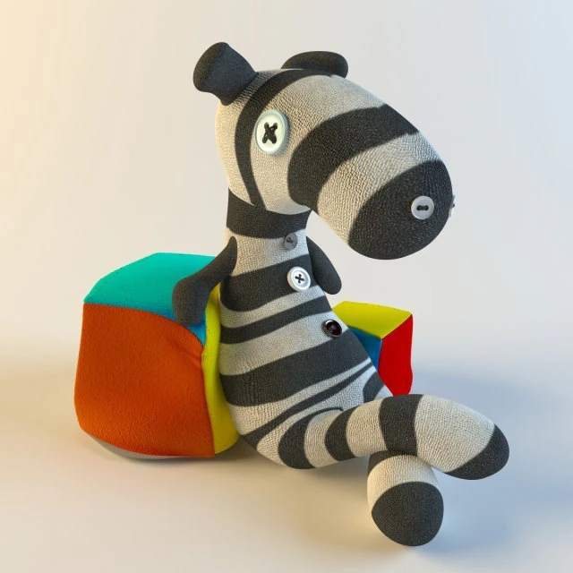 toy zebra 3D Model .c4d .max .obj .3ds .fbx .stl .blend