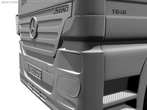 mercedes actros detailed Model 3D