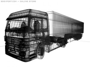 mercedes actros detailed Model 3D