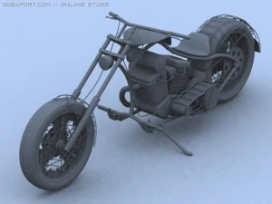 custom chopper 3D Model