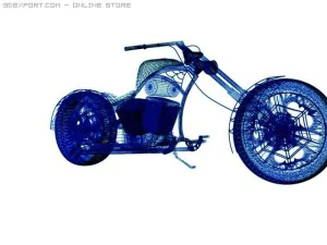 custom chopper 3D Model