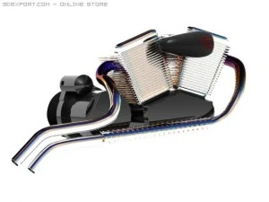motorcycle engine 3D Model