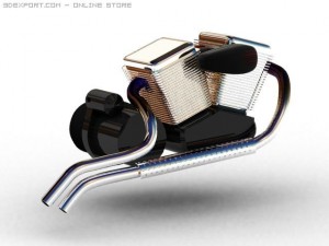 motorcycle engine 3D Model