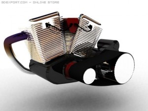 motorcycle engine 3D Model
