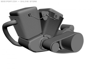 motorcycle engine 3D Model