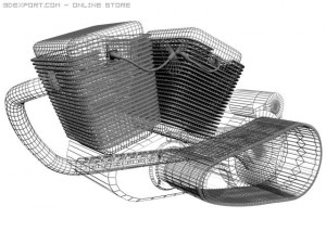 motorcycle engine 3D Model