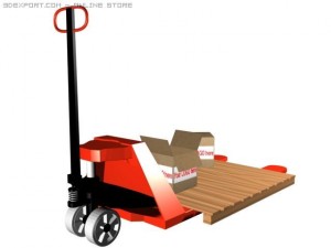 industrial lifter pallet 2 boxes 3D Model