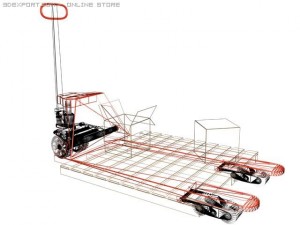 industrial lifter pallet 2 boxes 3D Model