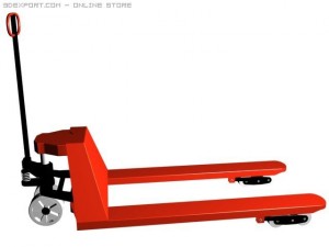 industrial lifter pallet 2 boxes 3D Model