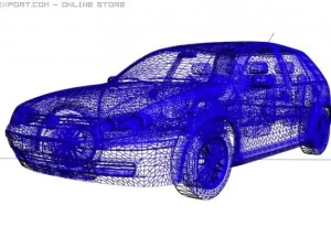 vw golf iv 3D Model
