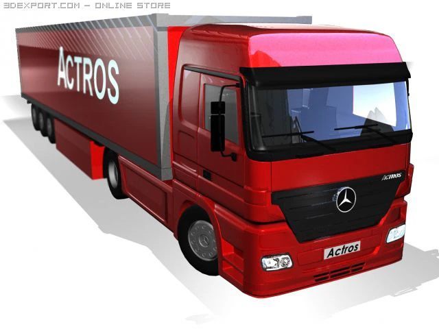 mercedes actros 3D Model .c4d .max .obj .3ds .fbx .stl .blend 