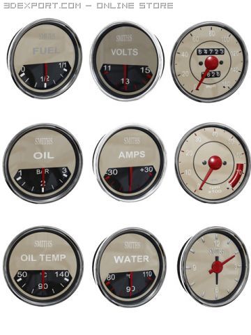 smiths gauge collection Model 3D .c4d .max .obj .3ds .fbx .stl .blend 