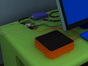 mac mini and cinema hd 3D Model
