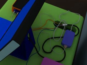 mac mini and cinema hd 3D Model