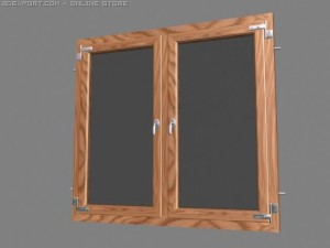 wooden window 3D Model