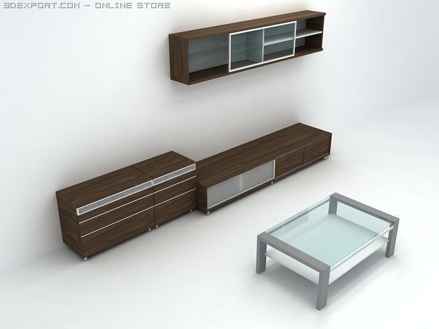 living room furniture 3D मॉडल .c4d .max .obj .3ds .fbx .stl .blend 