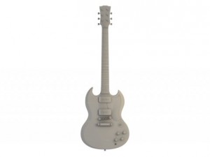 gibson sg style guitar Modello 3D