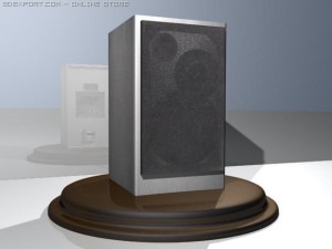low poly sound system 3D-Modell