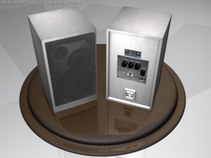 low poly sound system 3D 模型