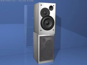 sistem suara berkualitas tinggi Model 3D