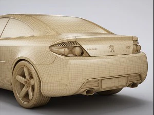 peugeot 407 coupe 2013 3D Model