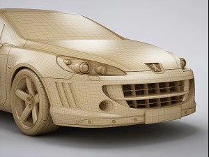 peugeot 407 coupe 2013 3D Model
