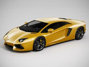 lamborghini aventador lowpoly 3D Model