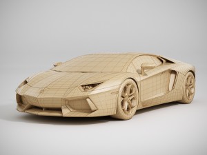 lamborghini aventador lowpoly 3D 模型