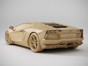 lamborghini aventador lowpoly 3D 模型