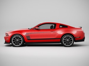 Mustang Boss 302 2012 Lowpoly Modelo 3D