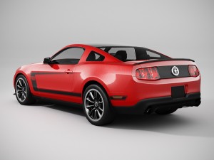Mustang Boss 302 2012 Lowpoly Modelo 3D