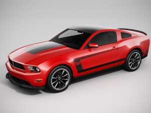 Mustang Boss 302 2012 Lowpoly Modelo 3D
