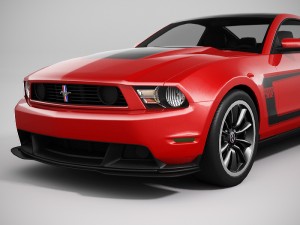 Mustang Boss 302 2012 Lowpoly Modelo 3D