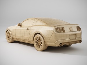 Mustang Boss 302 2012 Lowpoly Modelo 3D