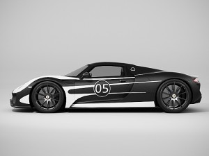 porsche 918 spyder lowpoly Modelo 3D