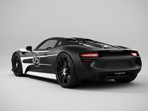 porsche 918 spyder lowpoly Modelo 3D