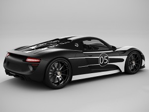 porsche 918 spyder lowpoly Modelo 3D