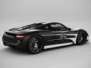 Porsche 918 spyder lowpoly 3D Model