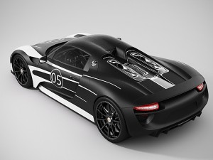 porsche 918 spyder lowpoly Modelo 3D