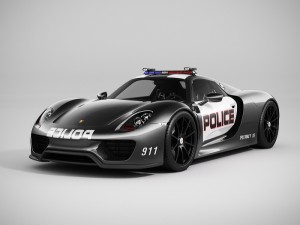 porsche 918 spyder police 3D Model