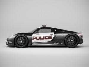 porsche 918 spyder police Model 3D