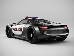 porsche 918 spyder police Model 3D