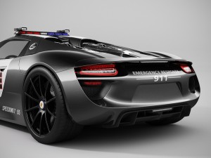 porsche 918 spyder police Model 3D